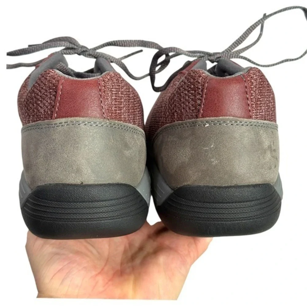 Drew Womens 8.5 XW Terrain Burgundy Gray Orthopedic Walking Shoes Sneakers - Picture 8 of 10